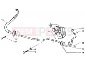 PIAGGIO Caliper- rear brake pipe