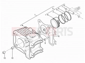 PIAGGIO Typhoon 125 4T 2V (USA) Cylinder-piston-wrist pin unit