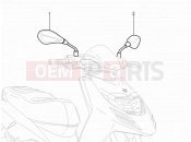 PIAGGIO Typhoon 125 4T 2V (USA) Driving mirror/s