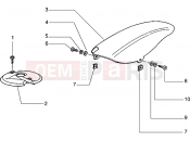 PIAGGIO Front and rear mudguard