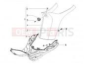PIAGGIO Typhoon 50 2T (ZAPC290) középső idom - lábtartó