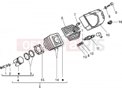 PIAGGIO Cylinder-piston-wrist pin, assy