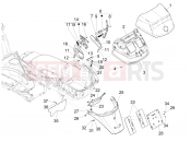 PIAGGIO X Evo 125 Rear cover - Splash guard