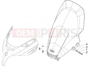 PIAGGIO X Evo 125 Windshield - Glass