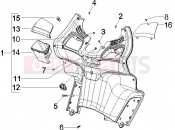 PIAGGIO X Evo 400 Front glove-box - Knee-guard panel
