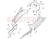 Side cover - Spoiler - Piaggio X Evo 400 2011
