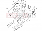 Side cover - Spoiler - Piaggio X10 125 4V I.E. 2014