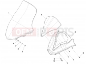Windshield - Glass - Piaggio X10 125 4V I.E. 2014