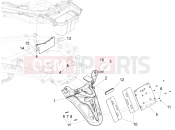 PIAGGIO X10 350 4V I.E. Rear cover - Splash guard