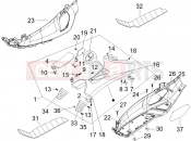 Central cover - Footrests - Piaggio X8 250 ie 2005