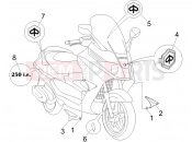 PIAGGIO X8 250 ie Plates - Emblems