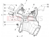 Front glove-box - Knee-guard panel - Piaggio X8 250 ie 2008