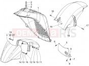 Wheel huosing - Mudguard - Piaggio X8 250 ie 2008