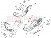 PIAGGIO X9 125 Evolution Central cover - Footrests