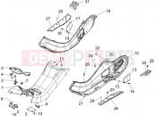 PIAGGIO X9 125 Evolution Central cover - Footrests