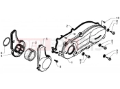 PIAGGIO Crankcase cover, clutch side