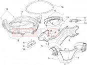 PIAGGIO X9 500 Evolution ABS kormány burkolat