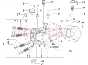 PIAGGIO X9 500 Evolution ABS hengerfej - szelep