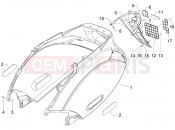 PIAGGIO Zip 100 4T Rear cover - Splash guard