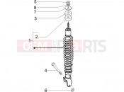 PIAGGIO Zip 100 4T Rear suspension - Shock absorber/s