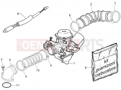 PIAGGIO Zip 100 4T Carburettor, assembly - Union pipe