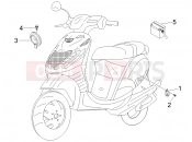 PIAGGIO Zip 50 SP Remote control switches - Battery - Horn