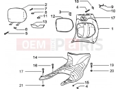 PIAGGIO Zip 50 2T Catalyzed Front glove compartment-rubber mat