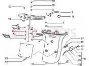 PIAGGIO Zip 50 2T Catalyzed Rear tail lamp-rear guard