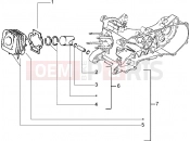 PIAGGIO Zip 50 RST Cylinder-piston-wrist pin, assy
