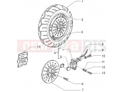 PIAGGIO Zip 50 RST Front wheel - Caliper - (Disc brake version)