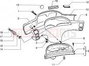 PIAGGIO Zip 50 RST Speedometers kms.-Handlebar covers