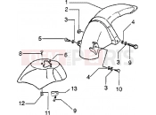 PIAGGIO Zip SP 50 Front and rear mudguard