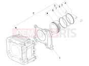 PIAGGIO Cylinder-piston-wrist pin, assy