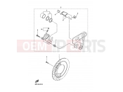 YAMAHA XVS 1300 A Midnight Star XVS1300A (11C1) 2007 REAR BRAKE CALIPER