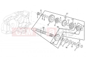 APRILIA MX 50 Gearbox driven shaft I