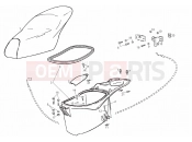 Saddle - Helmet compartment - Derbi Atlantis 50 2T 2009