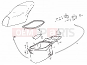 derbi Atlantis 50 2T Saddle - Helmet compartment