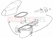 derbi Atlantis 50 2T Saddle - Helmet compartment