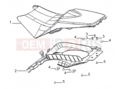 DERBI ETX 150 saddle and rear fender