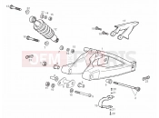 Swing arm - Shock absorber - Derbi GPR 50 Replica 2005