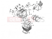 DERBI STX 150 CYLINDER HEAD ASSY/CYLINDER ASSEMBLY