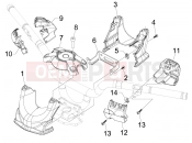 gilera 2011 Fuoco 500 kormány burkolat