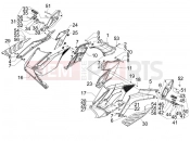 gilera 2007 GP 800 Central cover - Footrests