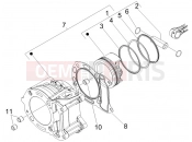 gilera 2007 Nexus 125 Cylinder-piston-wrist pin unit