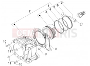 Cylinder-piston-wrist pin unit - Gilera Nexus 250 SP 2007