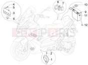 gilera 2010 Nexus 300 ie Remote control switches - Battery - Horn
