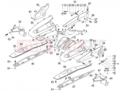 Central cover - Footrests - Gilera Nexus 300 ie 2011