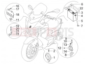 gilera 2006 Nexus 500 SP Remote control switches - Battery - Horn