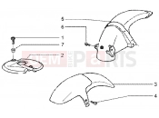 gilera Runner 50 Poggiali Front and rear mudguard
