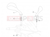 gilera 2009 Runner 50 ST Pure Jet Driving mirror/s